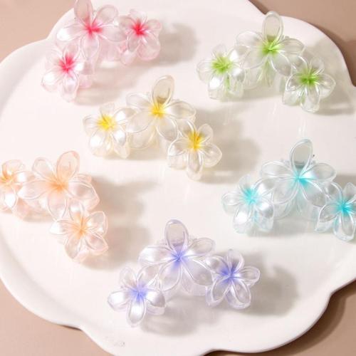 Hair Claw Clips, Plastic, Flower, stoving varnish, for woman, more colors for choice, 90x50mm, Sold By PC