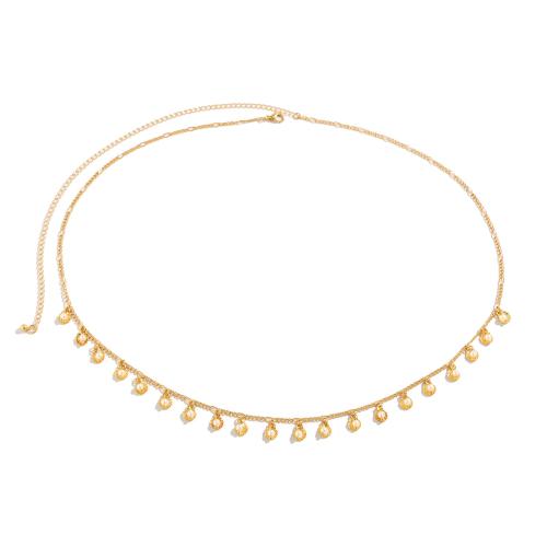 Body Chain Jewelry Brass with iron chain & Plastic Pearl handmade fashion jewelry & for woman Length 26.7 Inch Sold By PC