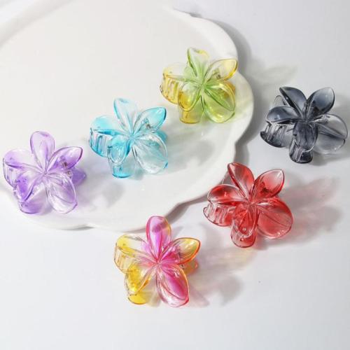 Hair Claw Clips, Plastic, Flower, stoving varnish, for woman, more colors for choice, 80x40mm, Sold By PC