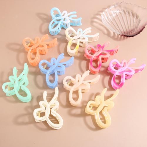 Hair Claw Clips Plastic Butterfly stoving varnish gradient color & for woman Sold By PC