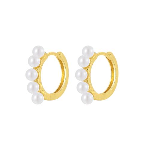 Brass Leverback Earring, with Plastic Pearl, plated, for woman, more colors for choice, 14x20mm, Sold By Pair