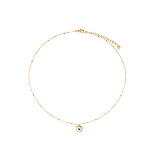 Zinc Alloy smykker halskæde, forgyldt, for kvinde, gylden, Længde 39 cm, Solgt af PC