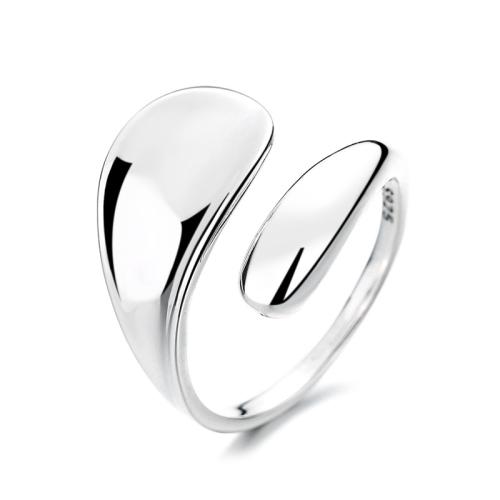 925 Sterling Silver Cuff Finger Ring, Geometrical Pattern, Korean style & for woman & smooth, US Ring Size:6-9, Sold By PC