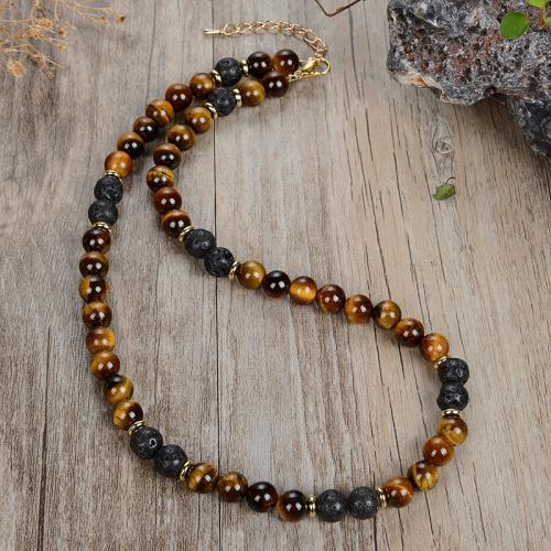 Natural Gemstone Necklace Natural Stone with 304 Stainless Steel with 5cm extender chain fashion jewelry & Unisex Length Approx 45 cm Sold By PC
