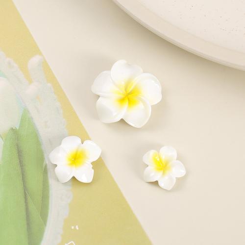 Mobile Phone DIY Decoration, Resin, Frangipani, different size for choice & epoxy gel, white, Sold By PC