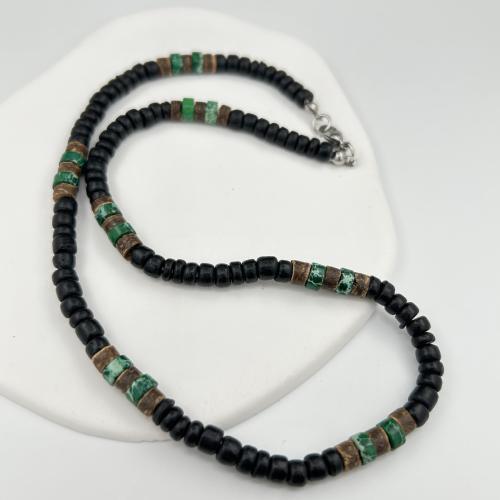 Natural Gemstone Necklace Natural Stone with 316 Stainless Steel fashion jewelry & Unisex Length Approx 45 cm Sold By PC