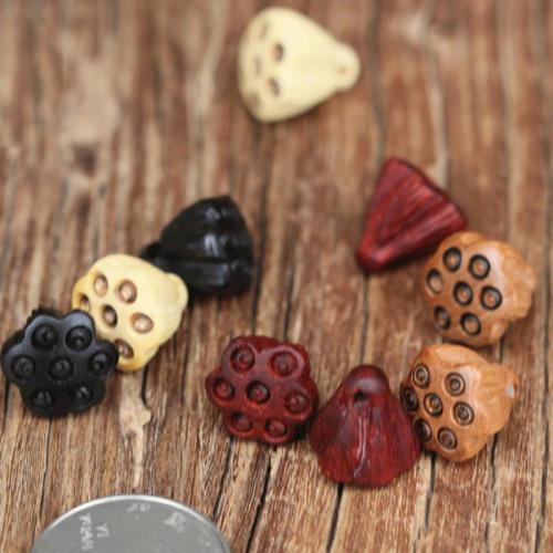 Wood Pendants, Lotus Seedpod, Carved, DIY & different materials for choice, more colors for choice, 14x14mm, Sold By PC