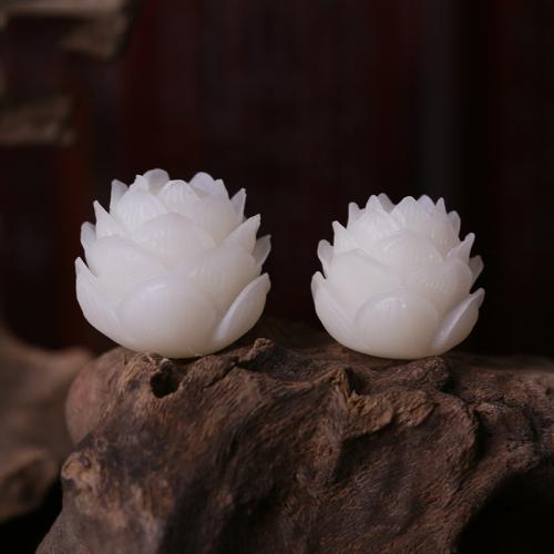 Wood Beads, White Bodhi Root, Carved, DIY & different size for choice, white, Sold By PC