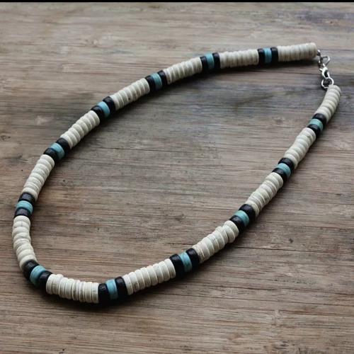 Natural Gemstone Necklace, Natural Stone, with Coco & 304 Stainless Steel, fashion jewelry & Unisex, more colors for choice, Length:Approx 46 cm, Sold By PC