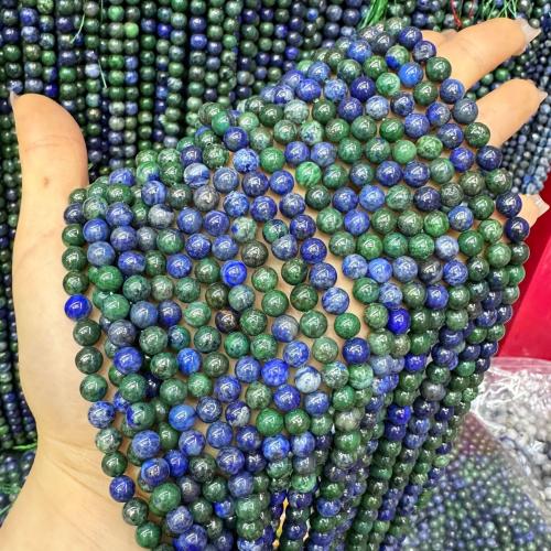 Natural Lapis Lazuli Beads Lapis Lazuli Phenix Round fashion jewelry & DIY mixed colors Sold Per Approx 38 cm Strand