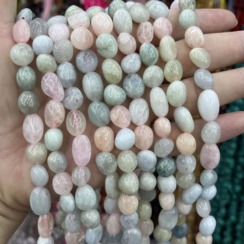 Gemstone Jewelry Beads, Morganite, Nuggets, fashion jewelry & DIY, mixed colors, Length about 8-10mm, Sold Per Approx 38 cm Strand