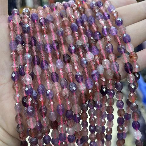 Crystal Beads, Super Seven Crystal, Oval, fashion jewelry & DIY & faceted, mixed colors, Length about 6-7.5mm, Sold Per Approx 38 cm Strand