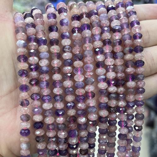 Crystal Beads, Super Seven Crystal, Abacus, fashion jewelry & DIY & faceted, mixed colors, 4x6mm, Sold Per Approx 38 cm Strand