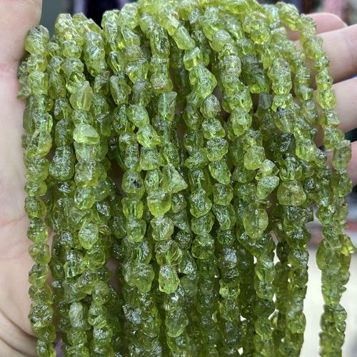 Natural Quartz Jewelry Beads, Olive Quartz, Nuggets, fashion jewelry & DIY, green, Length about 8-10mm, Sold Per Approx 38 cm Strand
