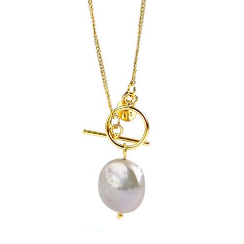 Серебряное ожерелье, 925 пробы, с Shell Pearl, с 5cm наполнитель цепи, ювелирные изделия моды & Женский, Много цветов для выбора, длина Приблизительно 40 см, продается PC