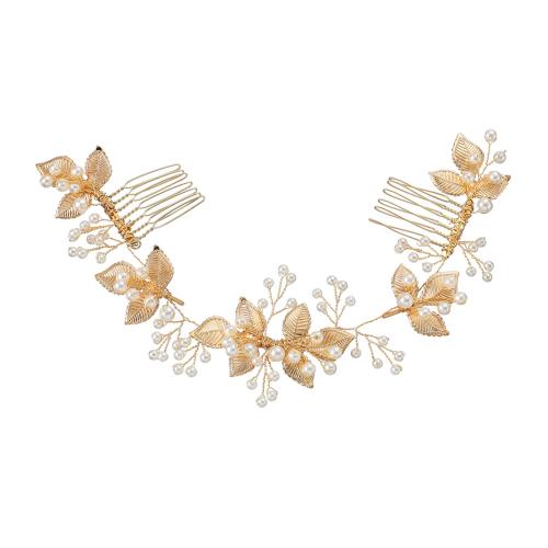Decorative Hair Combs Zinc Alloy with Plastic Pearl fashion jewelry & for woman Sold By PC