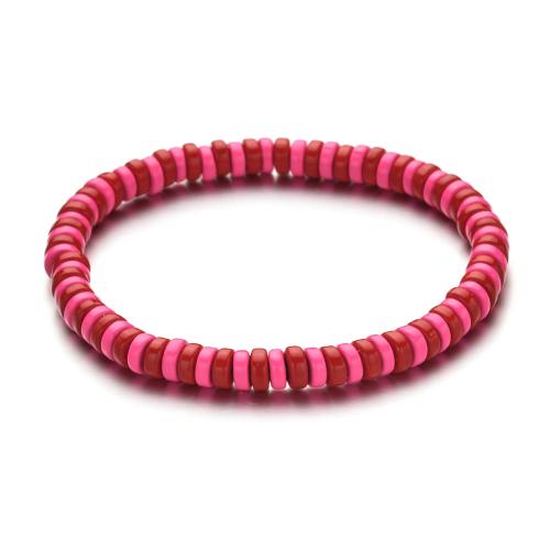 liga de zinco pulseira, joias de moda & elástico & unissex, Mais cores pare escolha, níquel, chumbo e cádmio livre, comprimento Aprox 18 cm, vendido por PC
