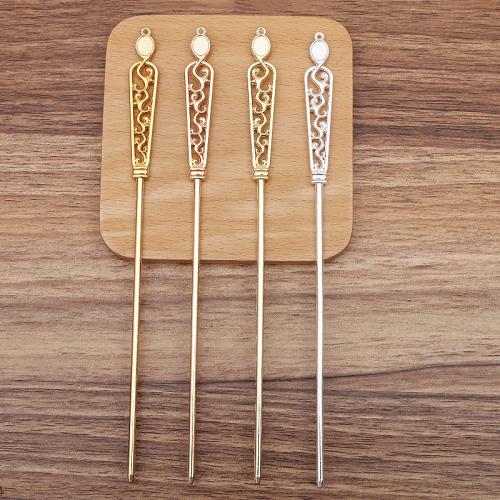 Hair Stick Findings Zinc Alloy plated Adjustable & DIY & for woman nickel lead & cadmium free Sold By Bag