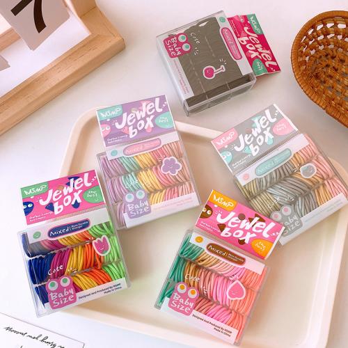 Elastic Hair Band, Rubber, handmade, Girl, more colors for choice, Approx 130PCs/Box, Sold By Box