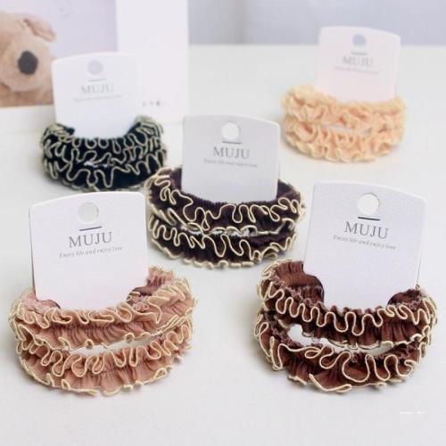 Elastic Hair Band, Cloth, handmade, for woman, more colors for choice, 20Sets/Bag, Sold By Bag