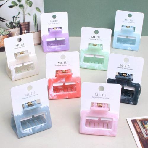 Hair Claw Clips, Polystyrene, for woman & hollow, more colors for choice, 50mm, Sold By PC