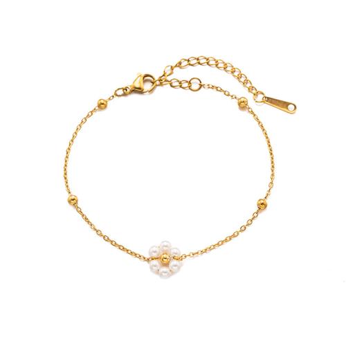 Schmucksets, Titanstahl, mit Kunststoff Perlen, plattiert, verschiedene Stile für Wahl & für Frau, goldfarben, verkauft von PC