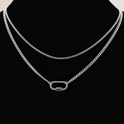 Titanium Steel Necklace, plated, for woman, more colors for choice, Sold By PC