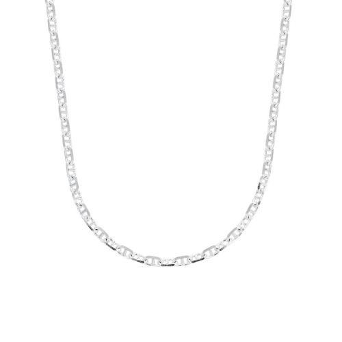 925 Sterling Silver Chains, DIY & different size for choice, silver color, Hole:Approx 4.5mm, Sold By G