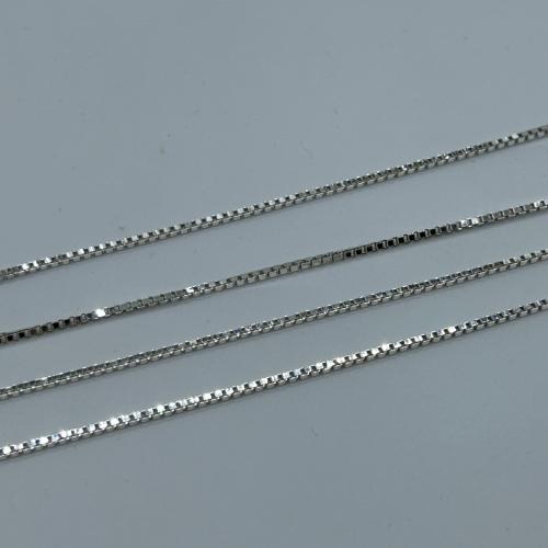 Серебрянные цепочки, 925 пробы, DIY & разный размер для выбора & Цепной ящик, серебряный, продается G