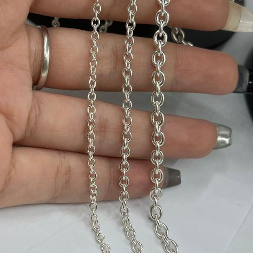 925 Sterling Silver Chains DIY silver color Sold By G