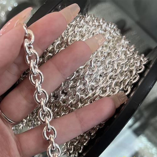 925 Sterling Silver Chains DIY & oval chain silver color Sold By G