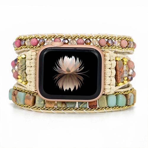 Bracelets de montre, Pierre naturelle, avec alliage de zinc, multicouche & pour montre apple & unisexe & normes différentes pour le choix, Vendu par PC