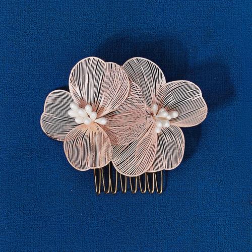 Decorative Hair Combs Brass with Plastic Pearl fashion jewelry & for woman Sold By PC