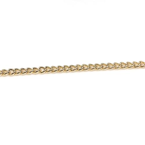 Messingkette Halskette, Messing, plattiert, DIY, keine, frei von Nickel, Blei & Kadmium, 2.20mm, verkauft von m