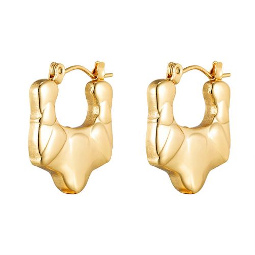Stainless Steel Lever Back Earring 304 Stainless Steel irregular plated for woman Sold By Pair