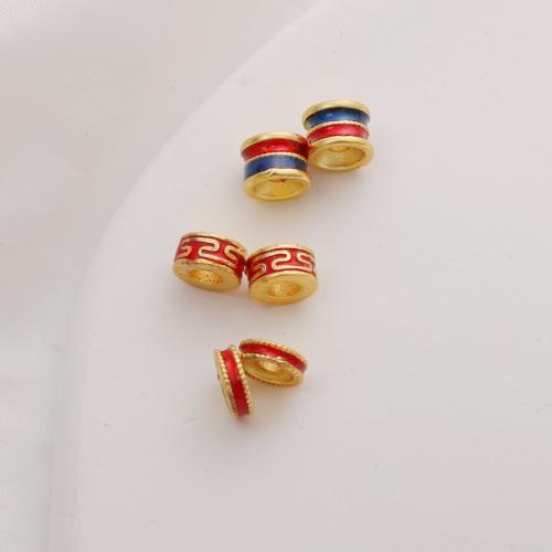 Tibetan Style Jewelry Beads, gold color plated, DIY & different styles for choice & enamel, more colors for choice, nickel, lead & cadmium free, Sold By PC