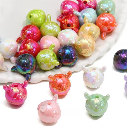 Mixed Acrylic Beads, Heart, DIY, more colors for choice, 18x18mm, 2PCs/Bag, Sold By Bag