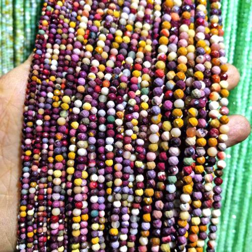 Κρόκο Stone Beads, Γύρος, DIY & διαφορετικό μέγεθος για την επιλογή, μικτά χρώματα, Sold Με Strand