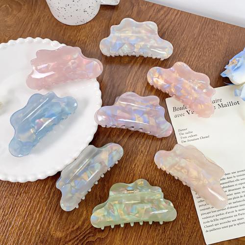 Hair Claw Clips, PVC Plastic, Cloud, handmade, for woman, more colors for choice, 105x50mm, Sold By PC