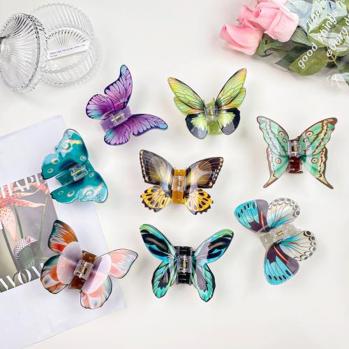 Hair Claw Clips, Acrylic, Butterfly, handmade, different styles for choice & for woman, Sold By PC