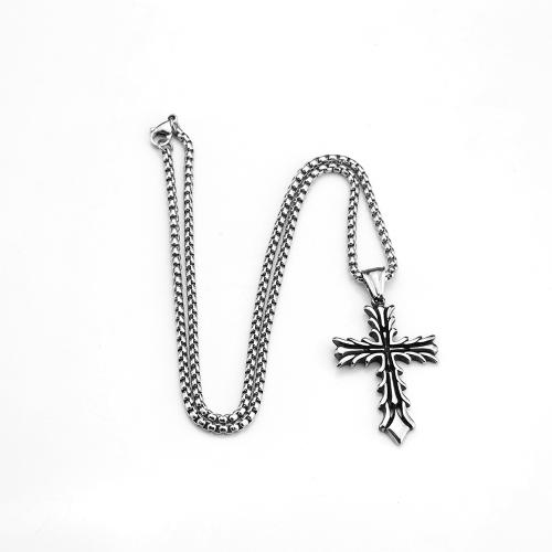Stainless Steel Cross Pendants, 304 Stainless Steel, polished, different styles for choice, original color, Sold By PC