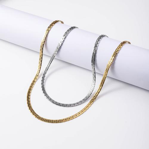Titanstahl Halskette, mit Verlängerungskettchen von 5cm, plattiert, unisex, keine, Länge:45 cm, verkauft von PC