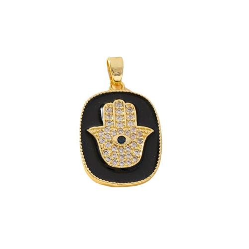 Cubic Zirconia Micro Pave Brass Pendant, plated, DIY & different styles for choice & micro pave cubic zirconia & enamel, more colors for choice, Sold By PC