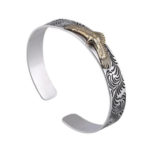 Zinc Alloy Bangle plated for man silver color Sold By PC