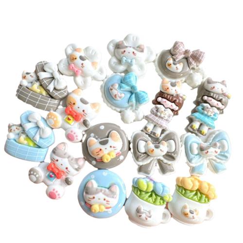 Mobile Phone DIY Decoration, Resin, Cat, different styles for choice & enamel, Sold By PC