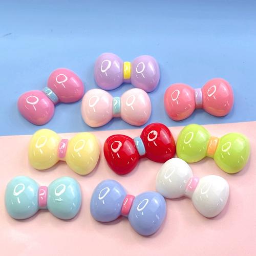 Mobile Phone DIY Decoration, Resin, Bowknot, enamel, more colors for choice, 25x15mm, Sold By PC