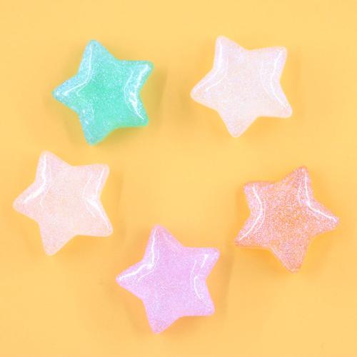 Mobile Phone DIY Decoration, Resin, Star, enamel, more colors for choice, 10PCs/Lot, Sold By Lot