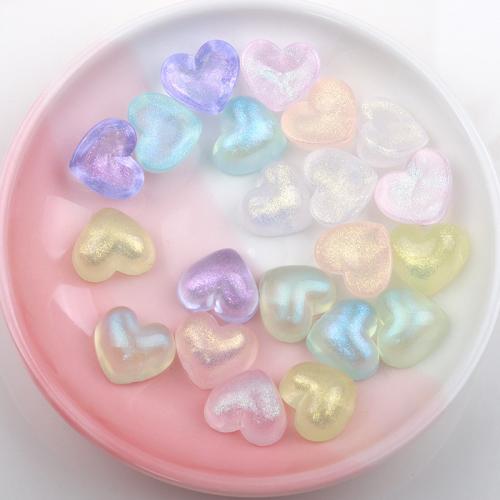 Mobile Phone DIY Decoration Acrylic Heart mixed colors 13mm Sold By PC