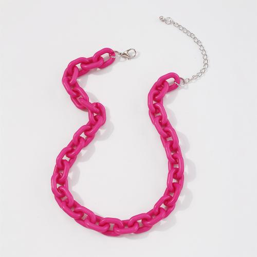 Zinc Alloy Jewelry Necklace with Resin fashion jewelry & for woman Length Approx 39.5-47.5 cm Sold By PC