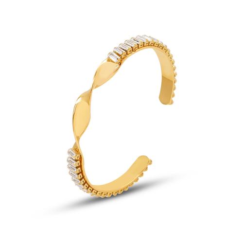 Titan Edelstahl Armband, Titanstahl, Modeschmuck & Micro pave Zirkonia & für Frau, keine, Länge:ca. 14 cm, verkauft von PC